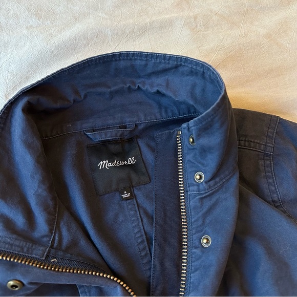 Madewell navy surplus passage jacket with embroidered daisies size small - Picture 6 of 10